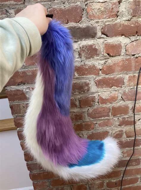 How to make a fursuit tail.  Fursuit tail tutorial! // Tools needed: faux fur, pap...