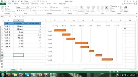How to make a gantt chart in excel. Creating a Gantt chart in Excel involves several steps: List your project tasks: Start by listing all the tasks involved in your project in one column. Define start dates and durations: In adjacent columns, specify the start date and duration of each task. 