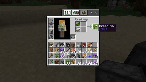 How to make a green bed in Minecraft
