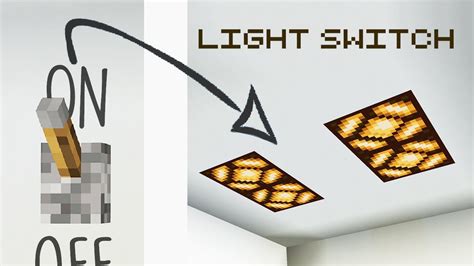 How to make a light switch minecraft