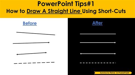 How to make a line straight in PowerPoint YouTube