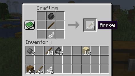 How to make a minecraft arrow