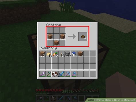 How to make a minecraft bowl