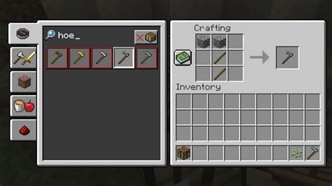 How to make a minecraft hoe