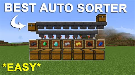 How to make a minecraft sorting system. Any tool. The Sorting Pipe is a block added by the Extra Utilities mod. It will only insert an item into an inventory if it contains an item of the same type or if the inventory is empty. This can be used as a method of creating a sorting system. Furthermore, it signals a Transfer Node (Liquids) to attempt to place all of its buffer into the ... 
