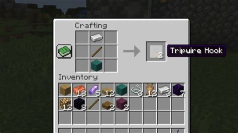 How to make a minecraft tripwire hook
