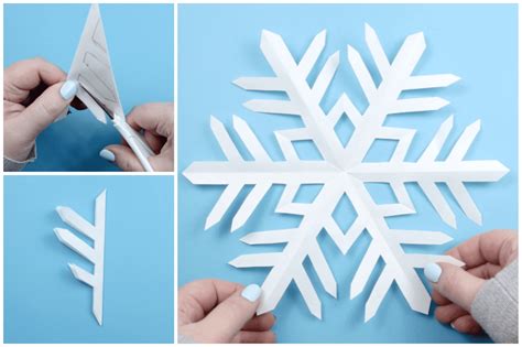 How to make a paper snowflake. The cut lines should be parallel to one another each side and come close to meeting in the middle but not touch; leave a small space between them. To make this ... 