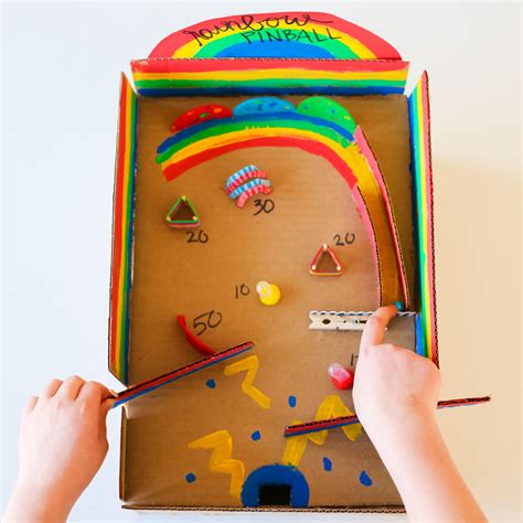 How to make a pinball machine with a cardboard box DIY STEM activity