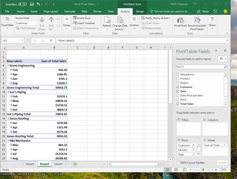 How to make a pivot table excel. Create a PivotChart. Select a cell in your table. Select Insert and choose PivotChart. Select where you want the PivotChart to appear. Select OK. Select the fields to display in the menu. Household expense data. Corresponding PivotChart. 