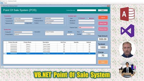 How to make a pos system in visual basic. NET Created visual Basic 2008 wi...