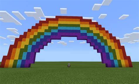 How to make a rainbow in minecraft