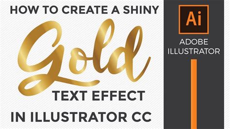 How to make a shiny gold text effect in Adobe Illustrator YouTube