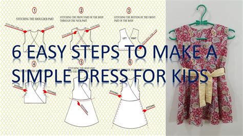 How to make a simple dress pattern and to sew it step by step for