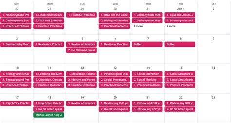 How to make a study schedule in my opinion for the MCAT. 1 Rule Be