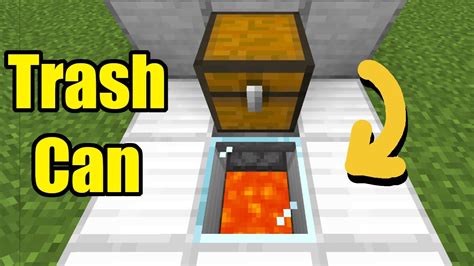 How to make a trash can in Minecraft