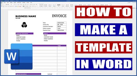 How to make a word template with