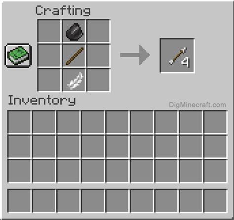 How to make an arrow in minecraft