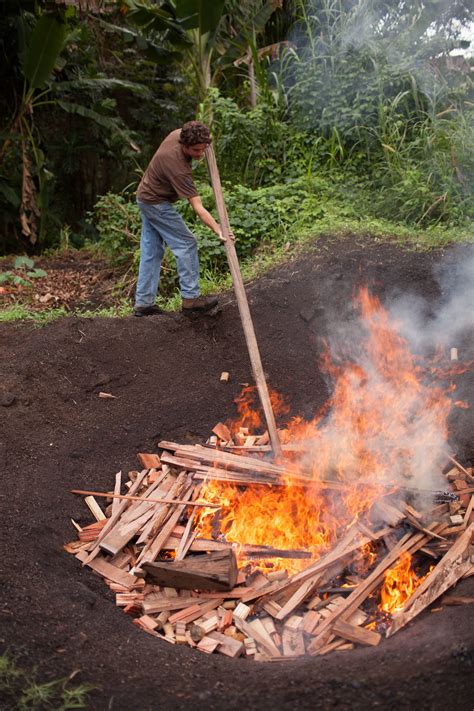 How to make biochar. Burning wood slowly and at low temperatures is still one of the least expensive and easiest ways to make charcoal. Biochar can be made from a much broader range of materials than charcoal can. Crop residues, manures, and wood are all potential feedstocks. In addition to use in the soil, newer uses for biochar are now competing with traditional ... 