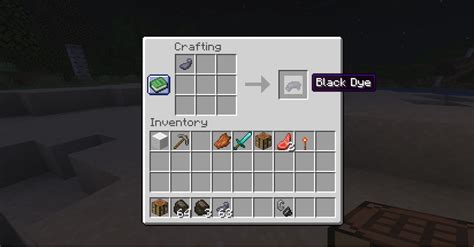 How to make black dye in minecraft