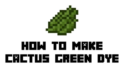 How to make cactus dye in minecraft