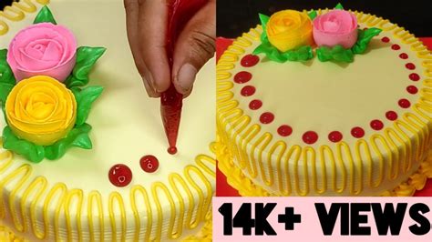 How to make cake design how to make cake design with nozzle how to