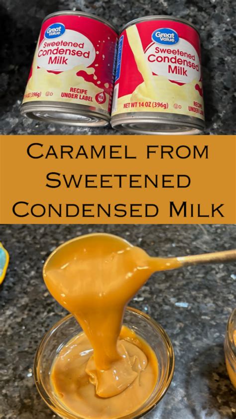How to make caramel with condensed milk without boiling.  During this peri...