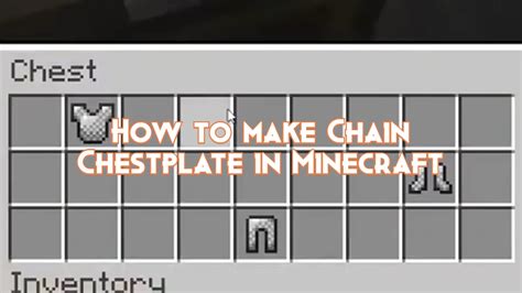 How to make chain chestplate in minecraft