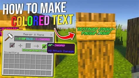 How to make colored letters in minecraft