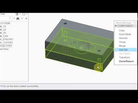 How to make component cut out in Creo 4.0? - PTC Community