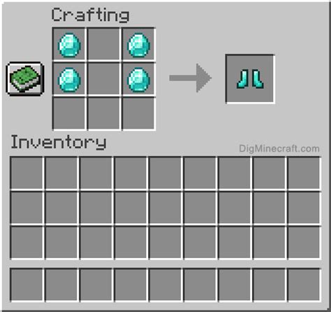 How to make diamond boots in minecraft