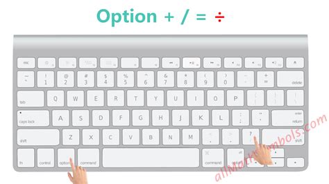 shortcut for division sign on keyboard. How do I use the cut down keyboard to write a division sign , please (in nMail or any other programme, preferably) iMac (27-inch, Late 2013), Mac OS X (10.1.x) Posted on Jul 11, 2016 7:54 AM. Reply. I have this question too (203). 