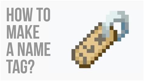 How to make dog tag in minecraft