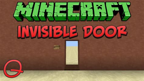 How to make invisible door in minecraft