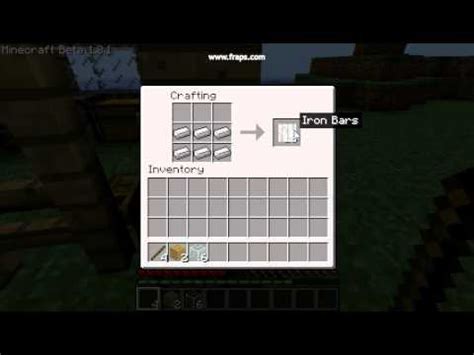 How to make iron fence in minecraft
