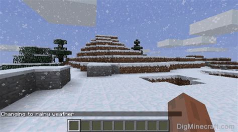 How to make it snow in minecraft