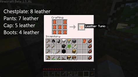 How to make leather armor in minecraft