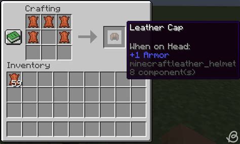 How to make leather helmet in minecraft