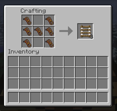 How to make minecraft ladder