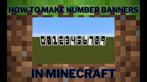 How to make number banners in minecraft