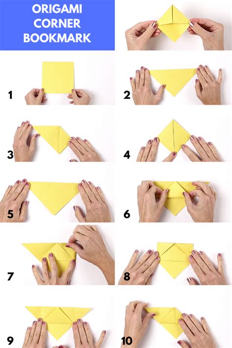 How to make origami bookmark step by step tutorial instruction