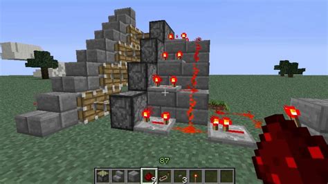 How to make piston stairs in minecraft