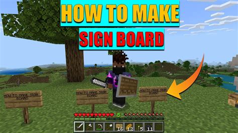 How to make signboard in minecraft