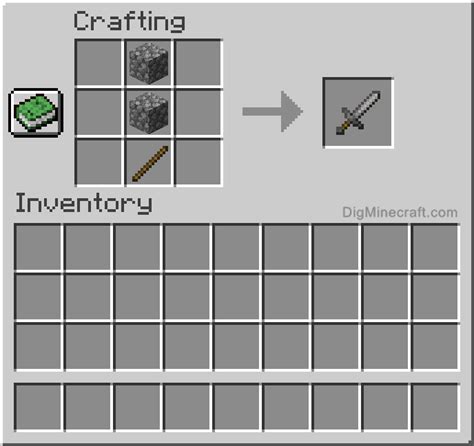 How to make stone sword in minecraft