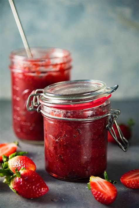 How to make strawberry jam. Bring your water to a boil and process for 10 minutes (adjusting for altitude). After 10 minutes remove the lid of the canner or pot and let the jars remain in the water for 5 minutes. This helps them adjust to the outside air temperature. Remove the jars and place on a flat towel on the counter. 