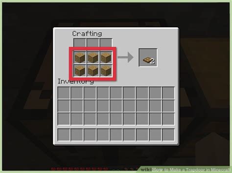 How to make trapdoor in minecraft