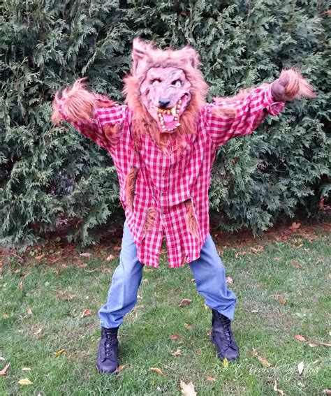 Wolf Costume for Adult Kids Funny Werewolf Costume Long S