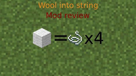 How to make wool into string minecraft