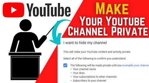How to make your youtube channel private. An unlisted video won’t show up in searches, be posted to your channel, or show up in a subscriber feed, but it can be shared and commented on by others, and it will show up in a channel section ... 