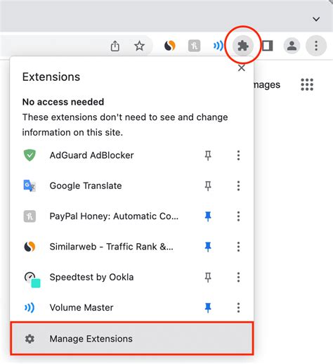 How to manage extension in chrome