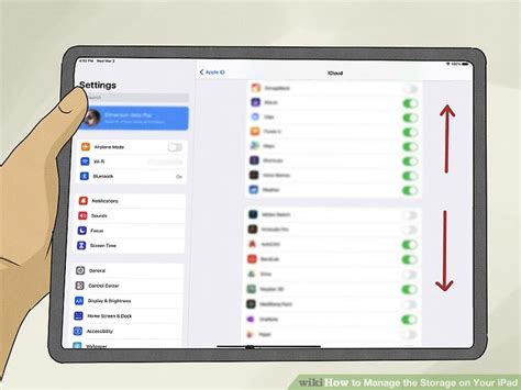 How to manage storage in ipad